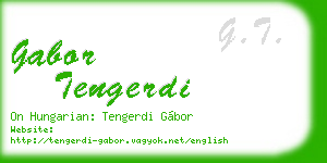 gabor tengerdi business card